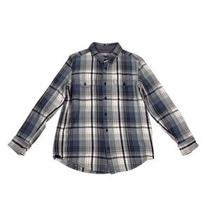 Outerknown Blanket Shirt Plaid Blue Green 1310205-DSV